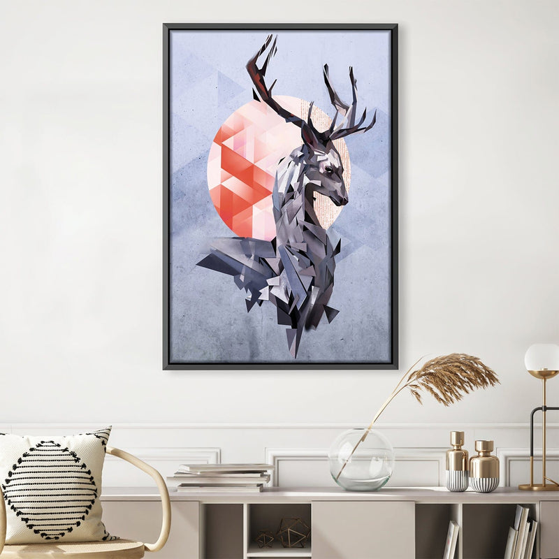 Geometric Deer Canvas