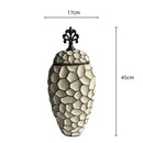 GobekUsa Geometric Diamond Check Ceramic Vase: Home Decor Floral Arrangement & Accessories