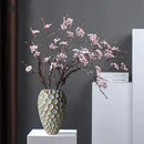 GobekUsa Geometric Diamond Check Ceramic Vase: Home Decor Floral Arrangement & Accessories