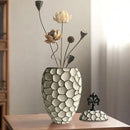 GobekUsa Geometric Diamond Check Ceramic Vase: Home Decor Floral Arrangement & Accessories