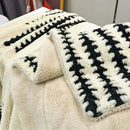 GobekUsa Double Layer Lamb Fleece Blanket: Soft & Warm for Office, Bedroom, Sofa.