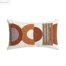 Geometric embroidered cushion cover – living room ethnic decor by Decorbites