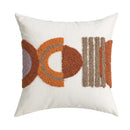 Geometric embroidered cushion cover – living room ethnic decor by Decorbites