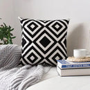 Geometric embroidered cushion cover set – living room pillows by Decorbites