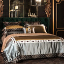 GobekUsa Embroidered Egyptian Cotton Bedding Set: Queen King Linens (Sheet Pillowcase Duvet Cover)