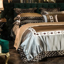 GobekUsa Embroidered Egyptian Cotton Bedding Set: Queen King Linens (Sheet Pillowcase Duvet Cover)
