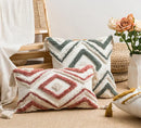 Geometric embroidery boho cushion cover living room throw pillow by Decorbites