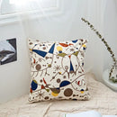 Geometric embroidery cushion cover black & grey living room decor by Decorbites
