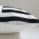 Geometric embroidery cushion cover black & grey living room decor by Decorbites
