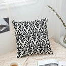 Geometric embroidery cushion cover black & grey living room decor by Decorbites