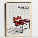 Minimalist orange & black bauhaus exhibition posters living room art