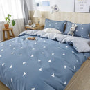 GobekUsa Geometric Floral Bedding Set with Quilt Cover, Duvet Cover, Sheet, and Pillows