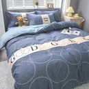 GobekUsa Geometric Floral Bedding Set with Quilt Cover, Duvet Cover, Sheet, and Pillows