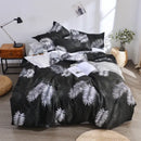 GobekUsa Geometric Floral Bedding Set with Quilt Cover, Duvet Cover, Sheet, and Pillows
