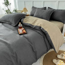 GobekUsa Geometric Floral Bedding Set with Quilt Cover, Duvet Cover, Sheet, and Pillows