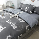 GobekUsa Geometric Floral Bedding Set with Quilt Cover, Duvet Cover, Sheet, and Pillows
