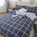 GobekUsa Geometric Floral Bedding Set with Quilt Cover, Duvet Cover, Sheet, and Pillows