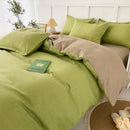 GobekUsa Geometric Floral Bedding Set with Quilt Cover, Duvet Cover, Sheet, and Pillows