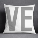 Geometric floral print gray & white pillow case living room decor by Decorbites
