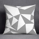 Geometric floral print gray & white pillow case living room decor by Decorbites