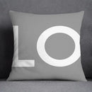 Geometric floral print gray & white pillow case living room decor by Decorbites