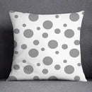 Geometric floral print gray & white pillow case living room decor by Decorbites