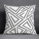 Geometric floral print gray & white pillow case living room decor by Decorbites