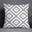Geometric floral print gray & white pillow case living room decor by Decorbites