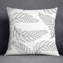 Geometric floral print gray & white pillow case living room decor by Decorbites