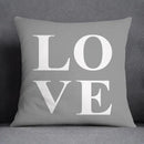 Geometric floral print gray & white pillow case living room decor by Decorbites