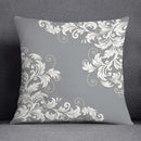 Geometric floral print gray & white pillow case living room decor by Decorbites