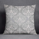Geometric floral print gray & white pillow case living room decor by Decorbites