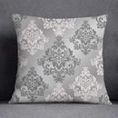 Geometric floral print gray & white pillow case living room decor by Decorbites