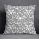 Geometric floral print gray & white pillow case living room decor by Decorbites
