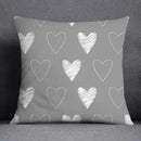 Geometric floral print gray & white pillow case living room decor by Decorbites