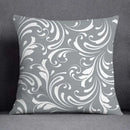 Geometric floral print gray & white pillow case living room decor by Decorbites
