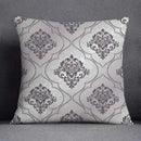 Geometric floral print gray & white pillow case living room decor by Decorbites