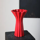 GobekUsa Geometric Fold Pattern Ceramic Vase Red Floral Arrangement Terrarium Home Decor