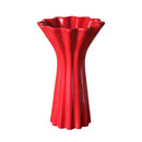 GobekUsa Geometric Fold Pattern Ceramic Vase Red Floral Arrangement Terrarium Home Decor
