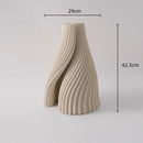 GobekUsa Geometric Folding Ceramic Flower Vase Home Decor Handicrafts