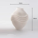 GobekUsa Geometric Folding Ceramic Flower Vase Home Decor Handicrafts