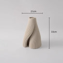 GobekUsa Geometric Folding Ceramic Flower Vase Home Decor Handicrafts