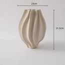 GobekUsa Geometric Folding Ceramic Flower Vase Home Decor Handicrafts