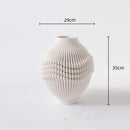 GobekUsa Geometric Folding Ceramic Flower Vase Home Decor Handicrafts