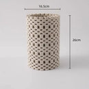 GobekUsa Geometric Folding Ceramic Flower Vase Home Decor Handicrafts