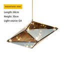 GobekUsa Diamond Glass LED Pendant Lights for Bar Restaurant Home Chandelier