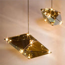 GobekUsa Diamond Glass LED Pendant Lights for Bar Restaurant Home Chandelier