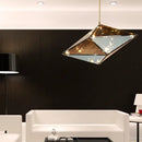 GobekUsa Diamond Glass LED Pendant Lights for Bar Restaurant Home Chandelier