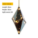 GobekUsa Diamond Glass LED Pendant Lights for Bar Restaurant Home Chandelier