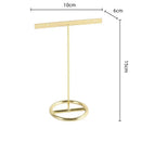 GobekUsa Golden Geometric Jewelry Display Rack - Desktop Storage & Home Decoration